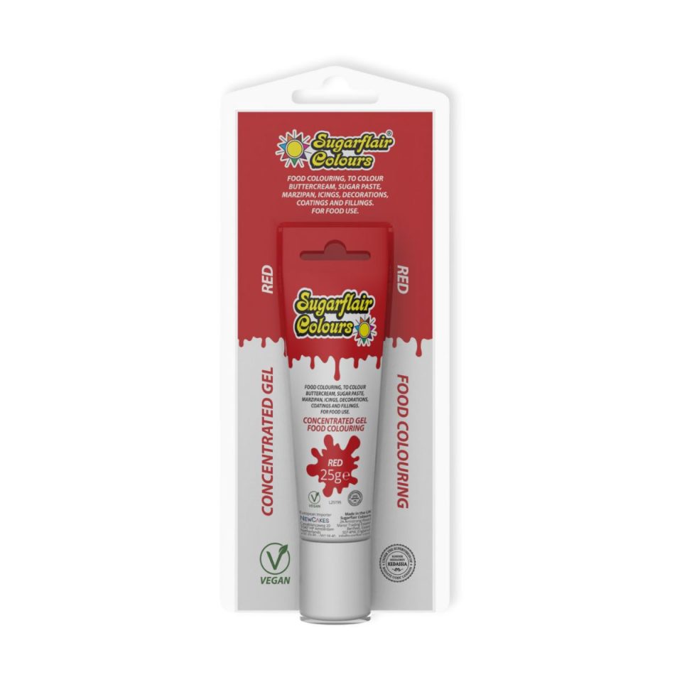 Sugarflair kleurstof Tube Red 25 g