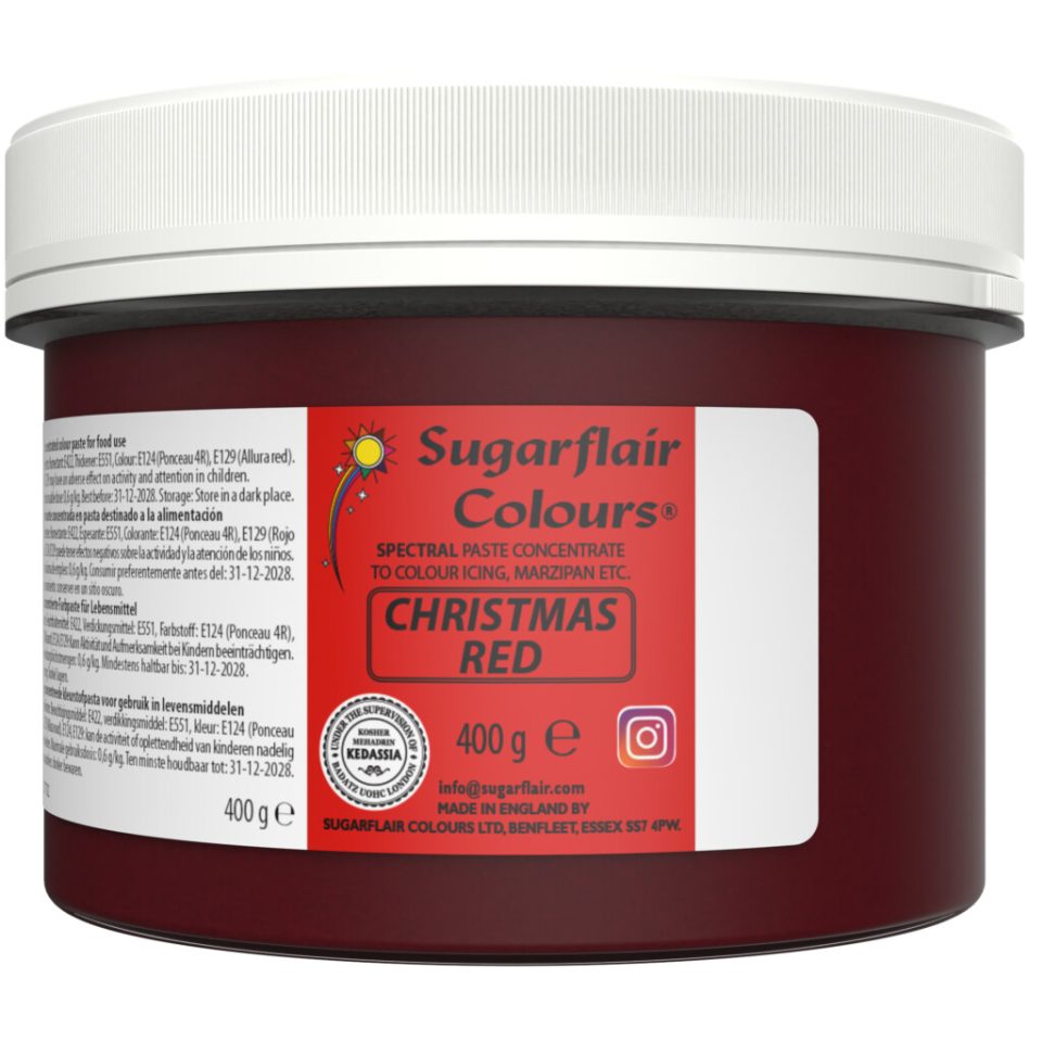 Sugarflair kleurstof Christmas Red 400 g