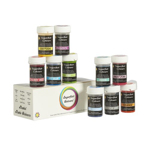 Sugarflair kleurstof Pastel Collection set van 10