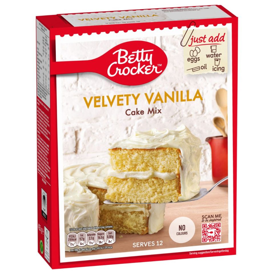 Betty Crocker Velvety Vanilla Cake Mix 425 g