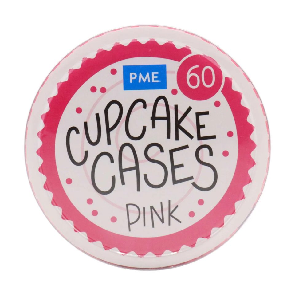 PME cupcakevormpjes Pink 60 stuks