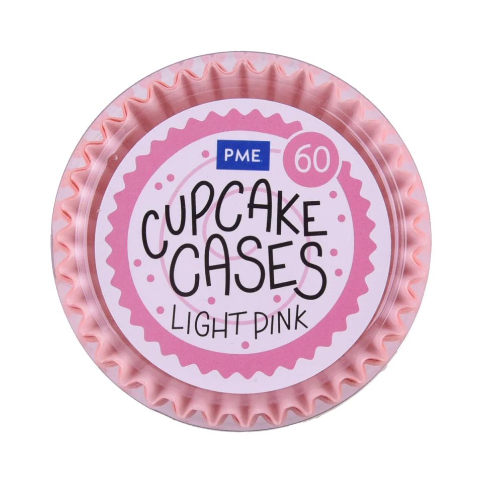 PME cupcakevormpjes Light Pink 60 stuks