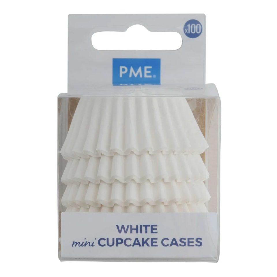 PME Mini cupcakevormpjes White 100 stuks