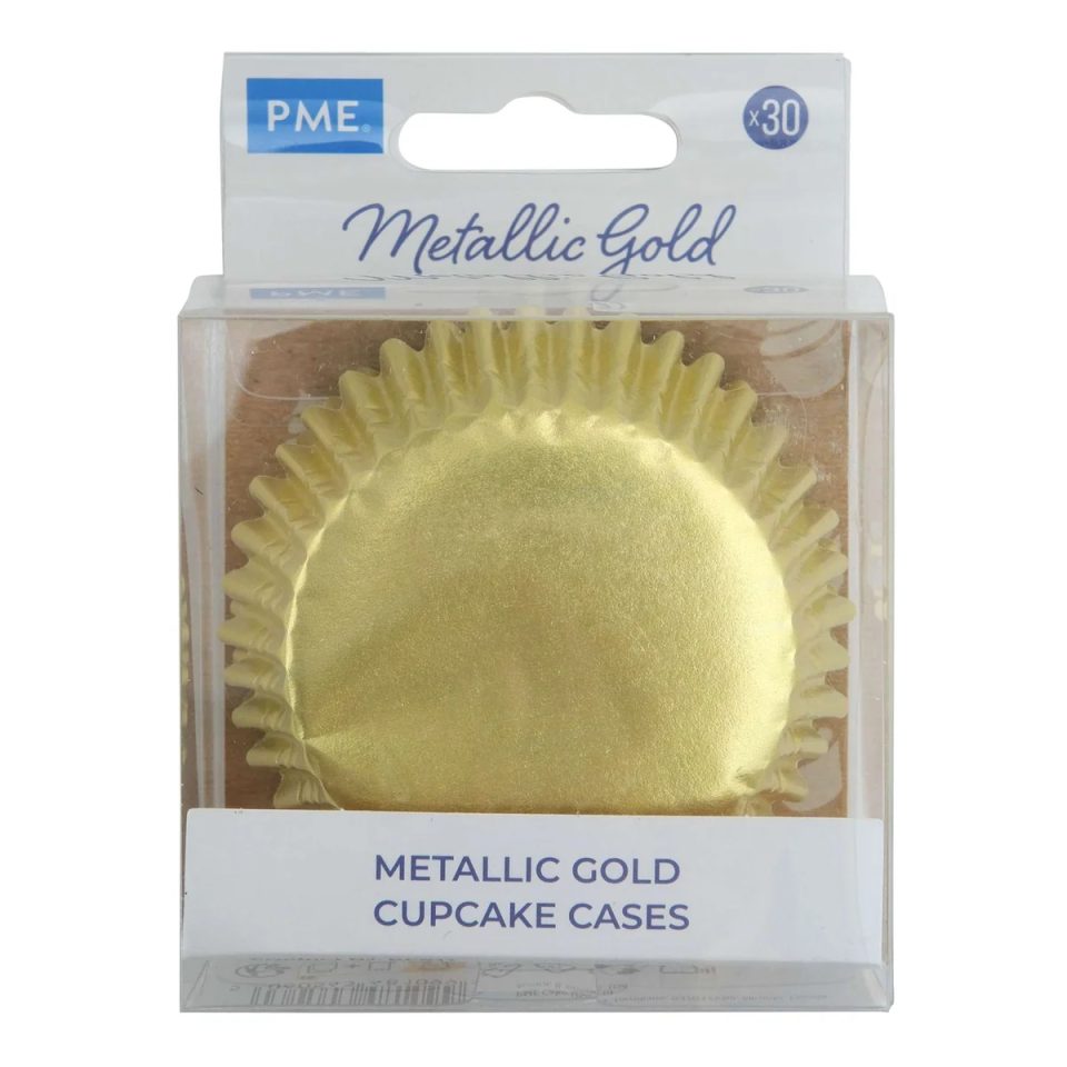 PME Foil cupcakevormpjes Metallic Gold 30 stuks
