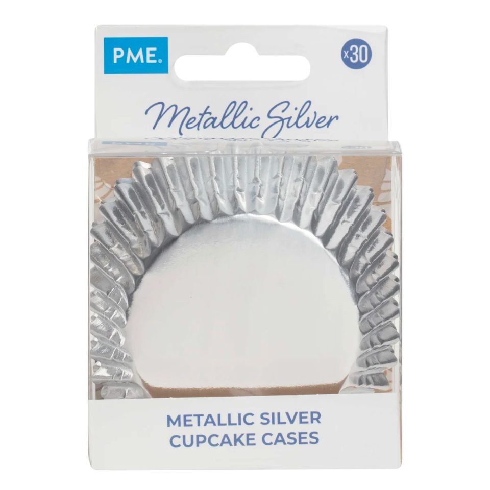 PME Foil cupcakevormpjes Metallic Silver 30 stuks