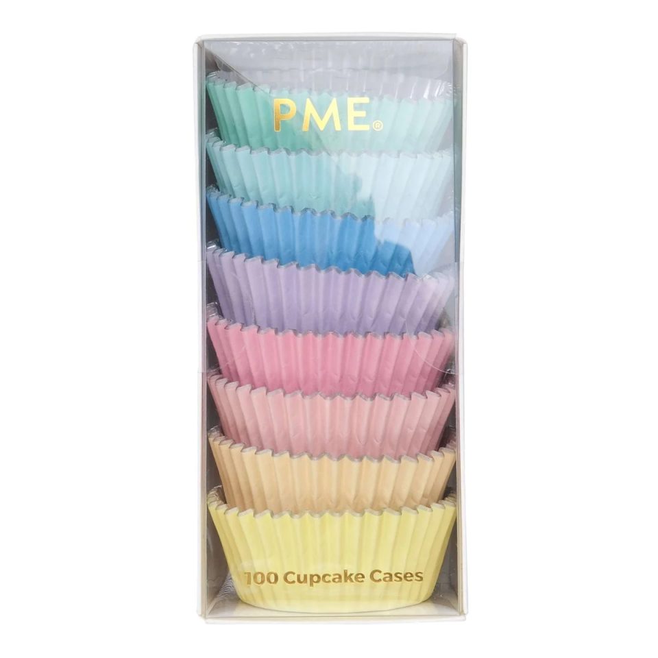 PME Foil cupcakevormpjes Pastel 104 stuks