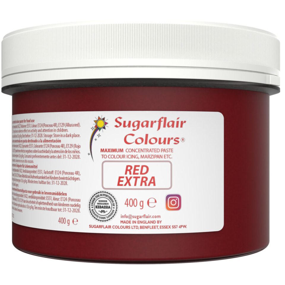 Sugarflair Max Concentrate kleurstof Red Extra 400 g