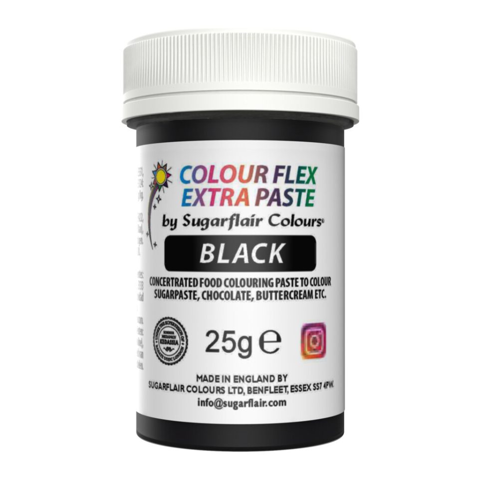 Sugarflair Colour Flex Extra Paste Black 25 g