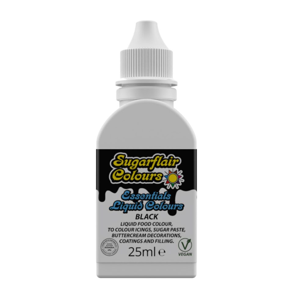 Sugarflair vloeibare kleurstof Black 25 ml