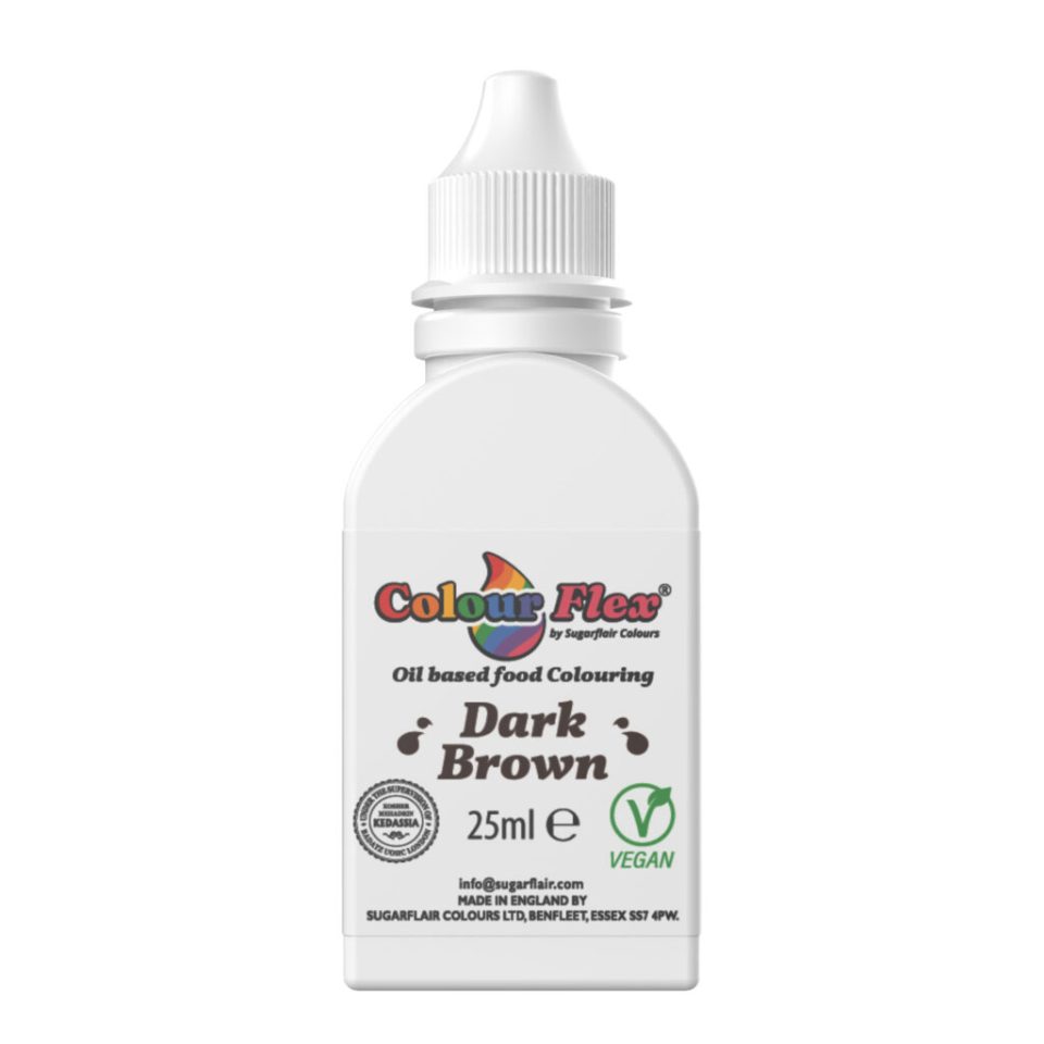 Sugarflair Colour Flex Oil Dark Brown 25 ml