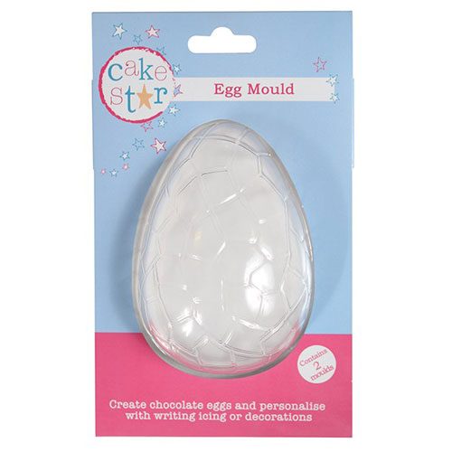 Cake Star mal Cracked Half Egg middel set van 2