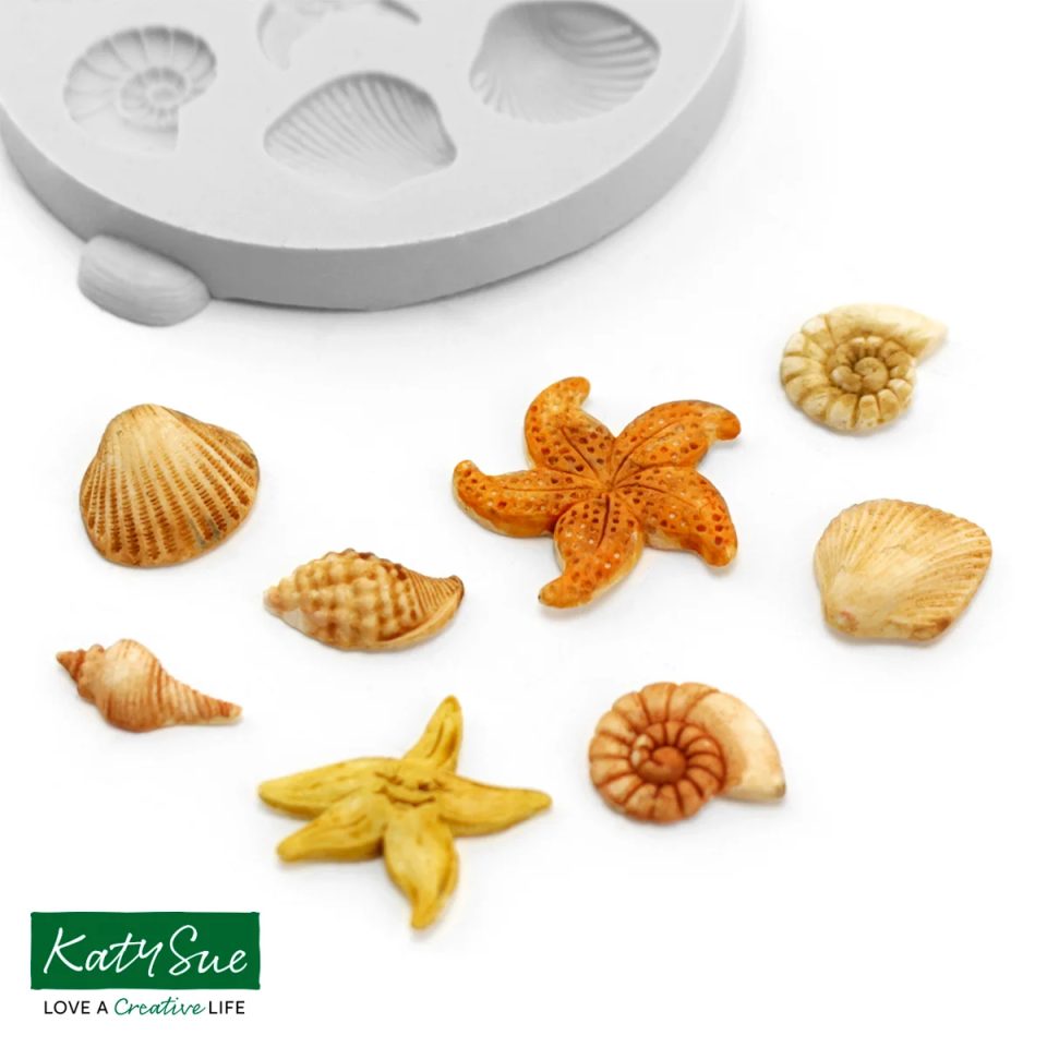 Katy Sue siliconen mal Miniature Shells and Starfish