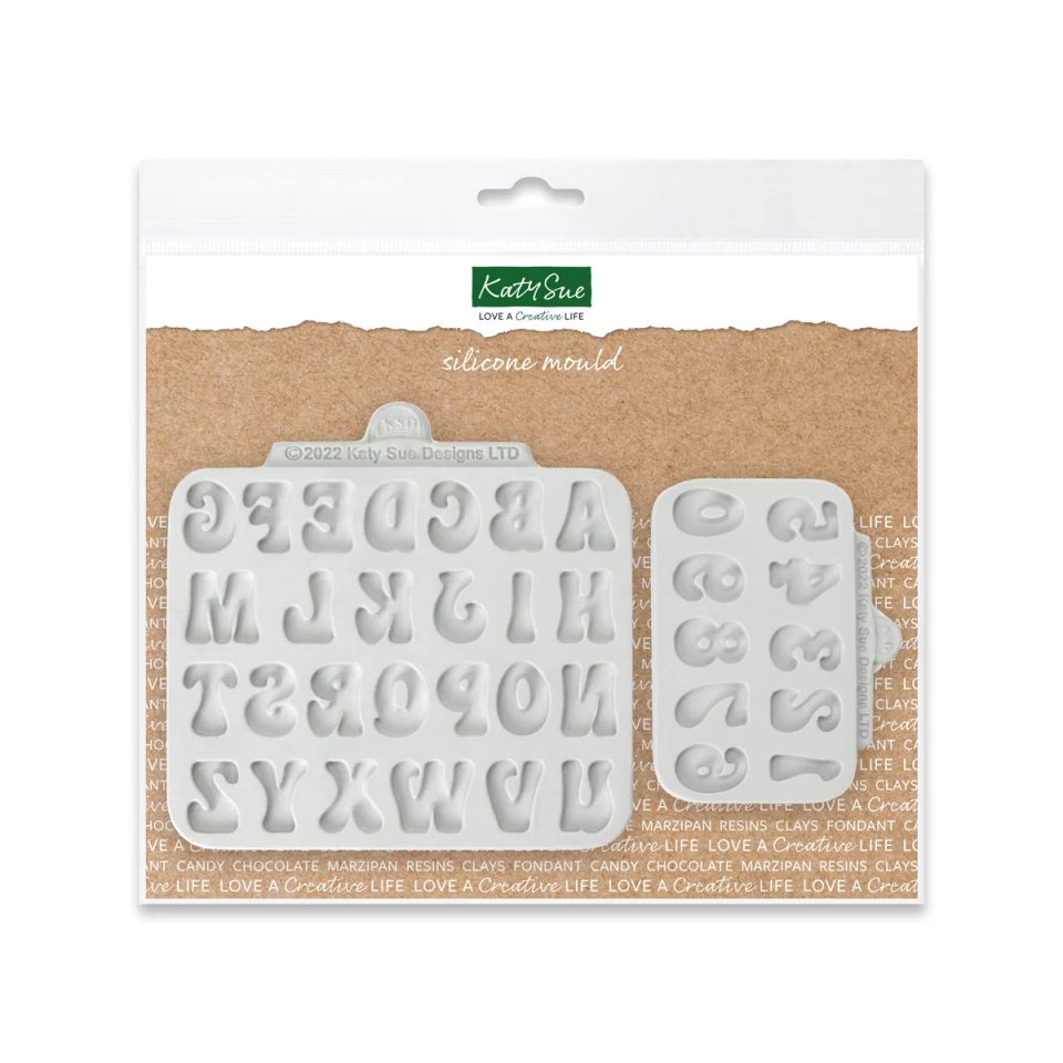 Katy Sue siliconen mal Fun Font Alphabet and Numbers set van 2