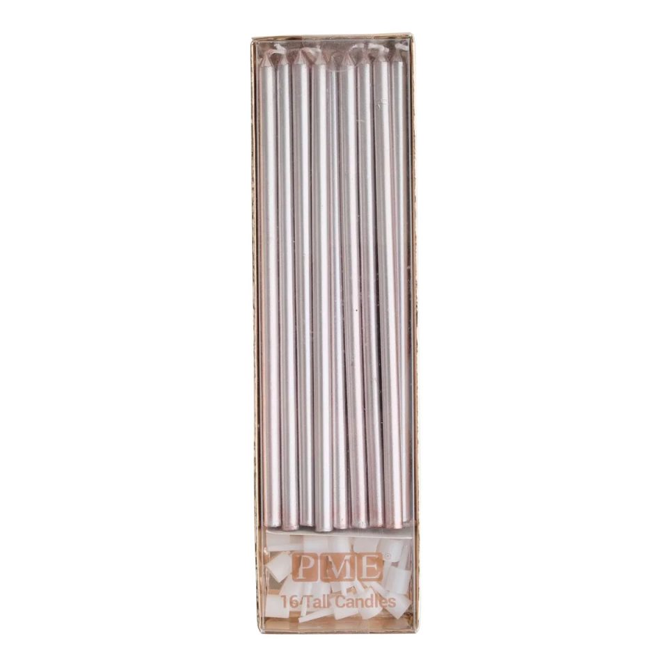 PME Extra Tall Candles Rose Gold 16,5 cm 16 stuks