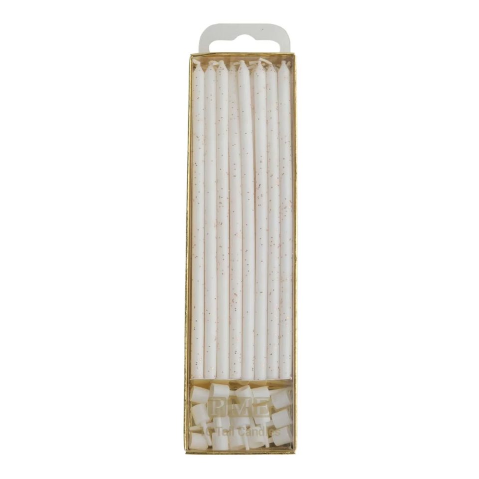 PME Extra Tall Candles Glitter 16,5 cm 16 stuks