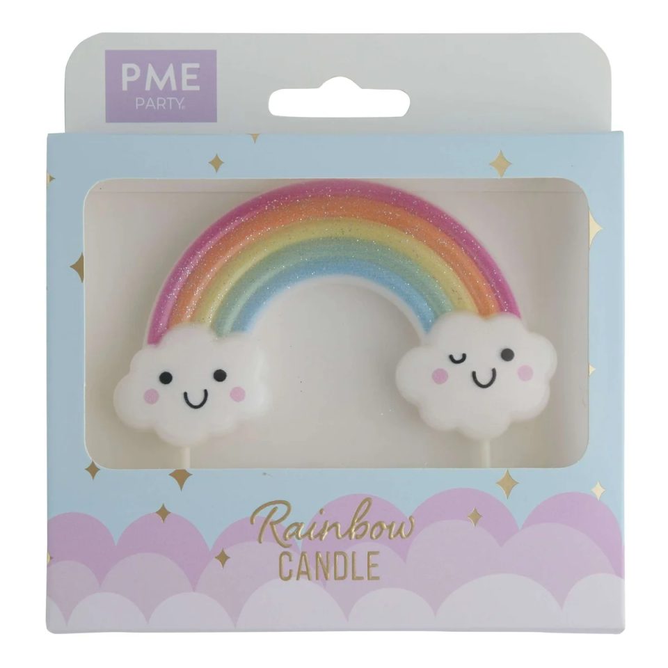 PME Candle Topper Glitter Rainbow
