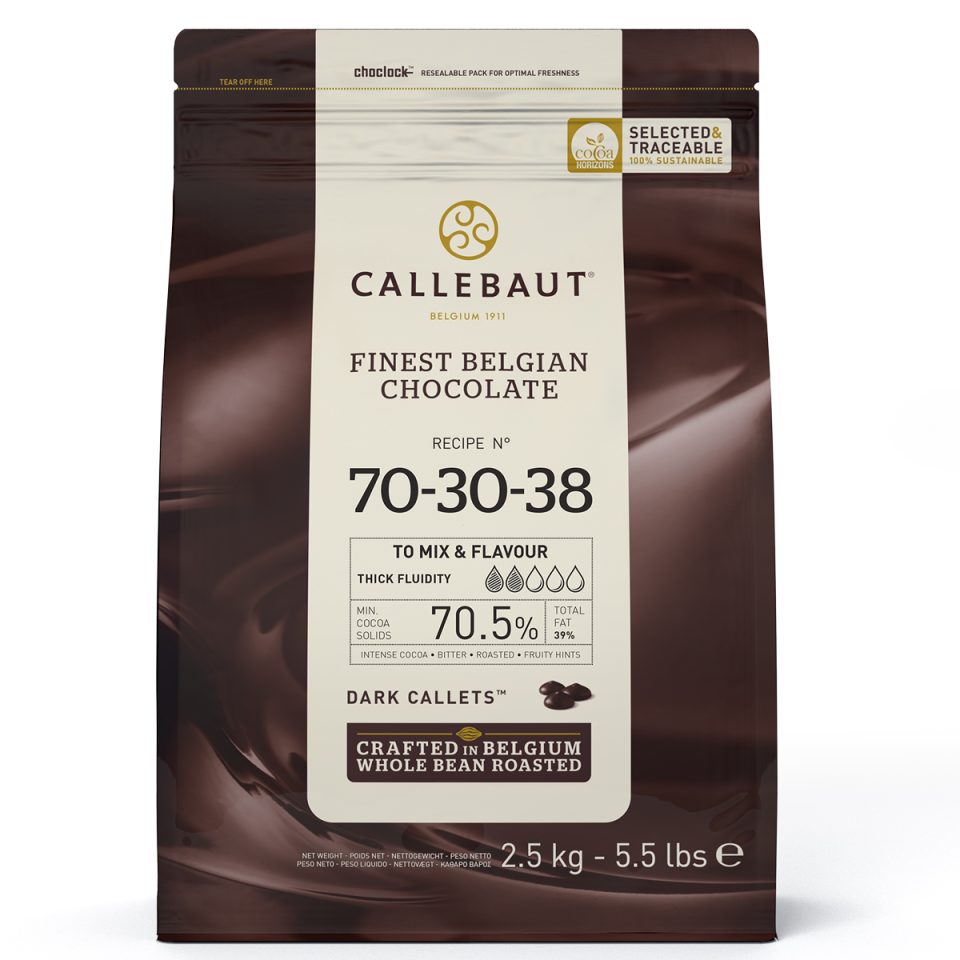 Callebaut Chocolate Callets Extra Dark 70,5% 2,5 kg