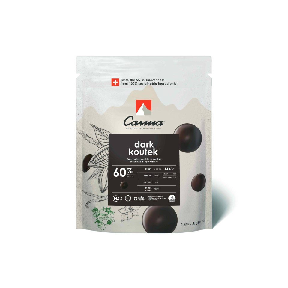 Carma Chocolate Drops Dark Koutek 60% 1,5 kg