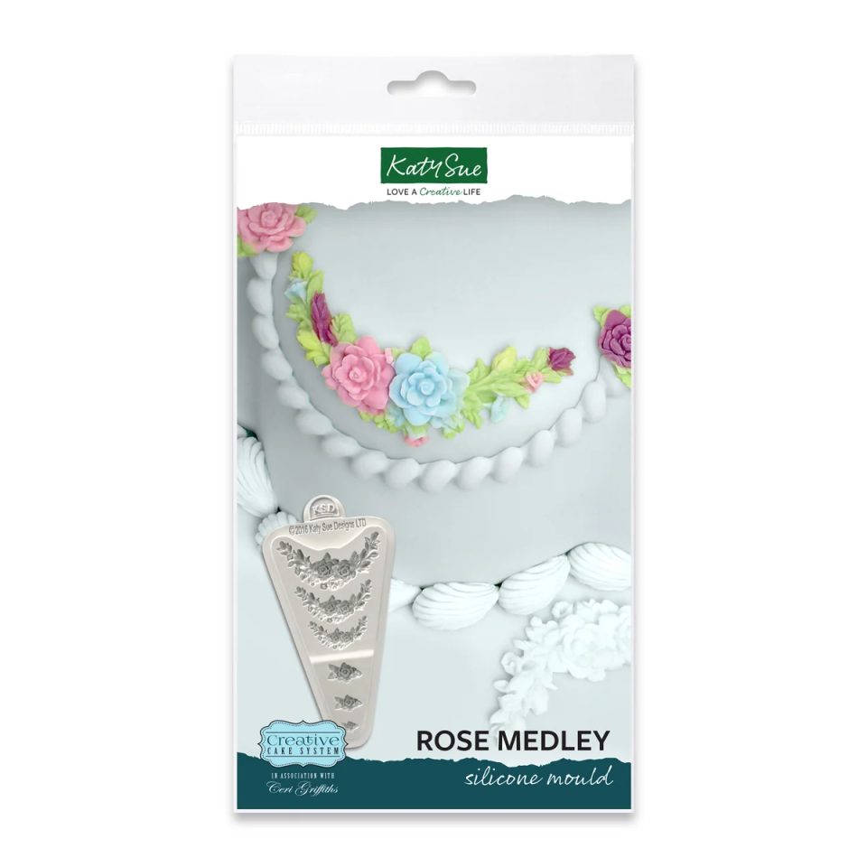 Katy Sue siliconen mal Cake System Rose Medley
