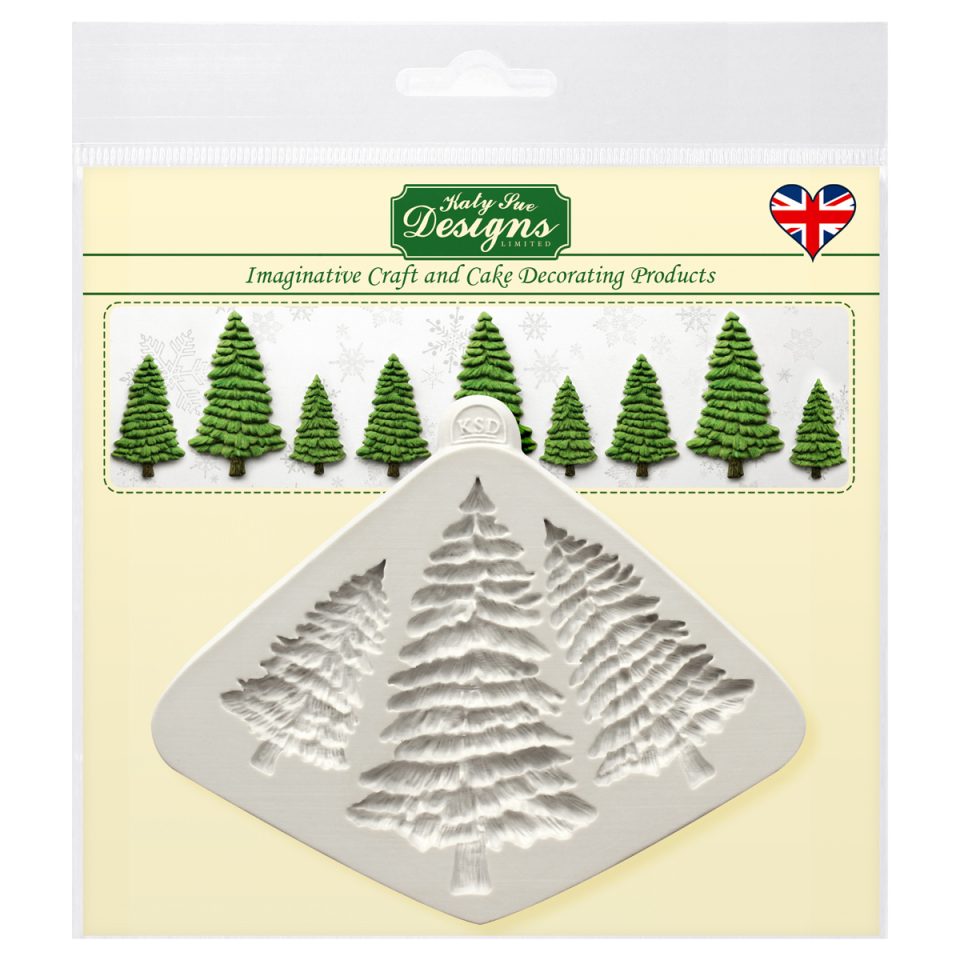 Katy Sue siliconen mal Fir Trees Silhouettes