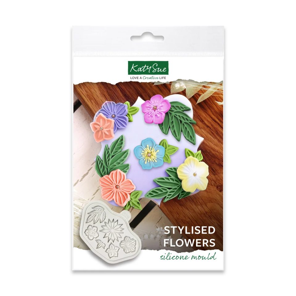 Katy Sue siliconen mal Stylised Flowers