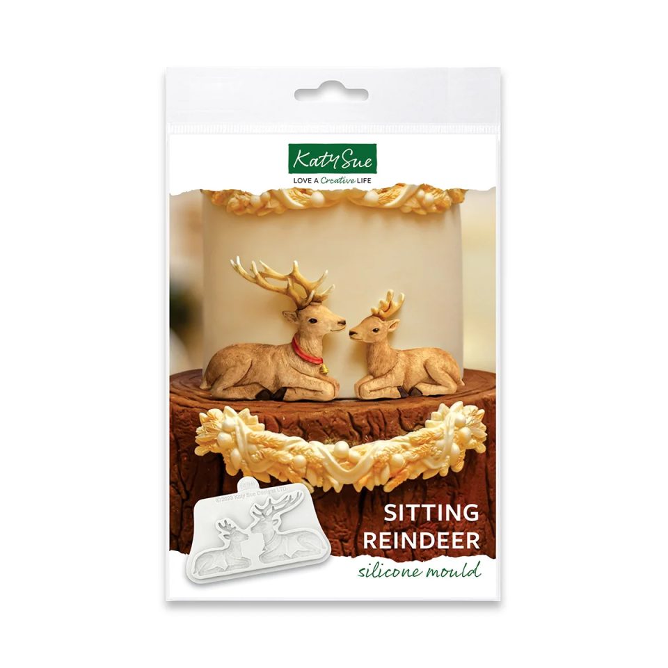 Katy Sue siliconen mal Sitting Reindeer