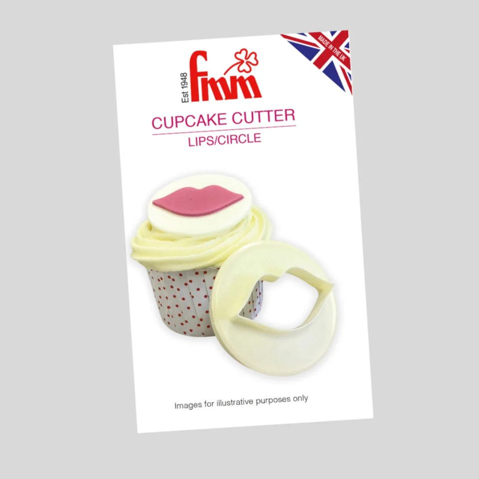 FMM Double Sided Cupcake uitsteker Lips/Circle