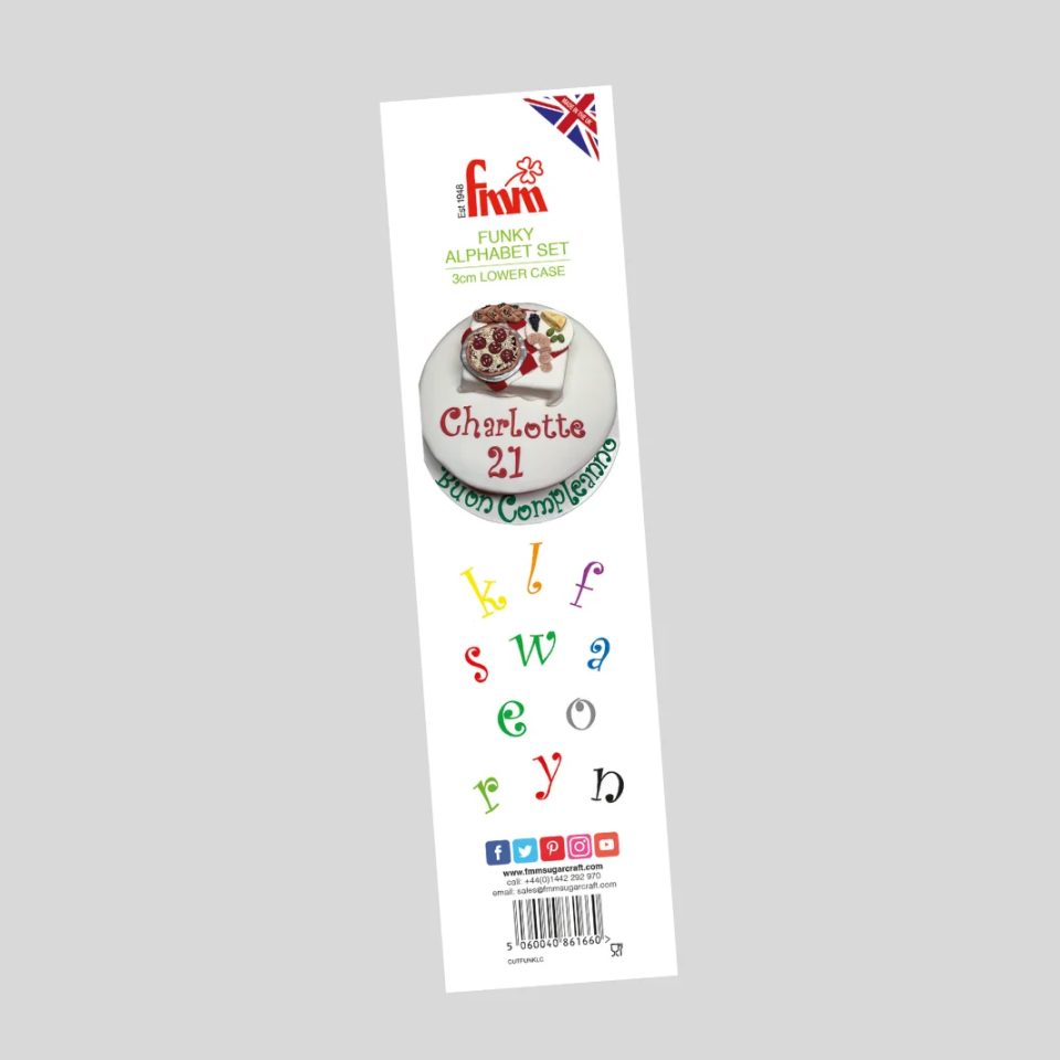FMM Tappit uitsteker alfabet Lower Case Funky