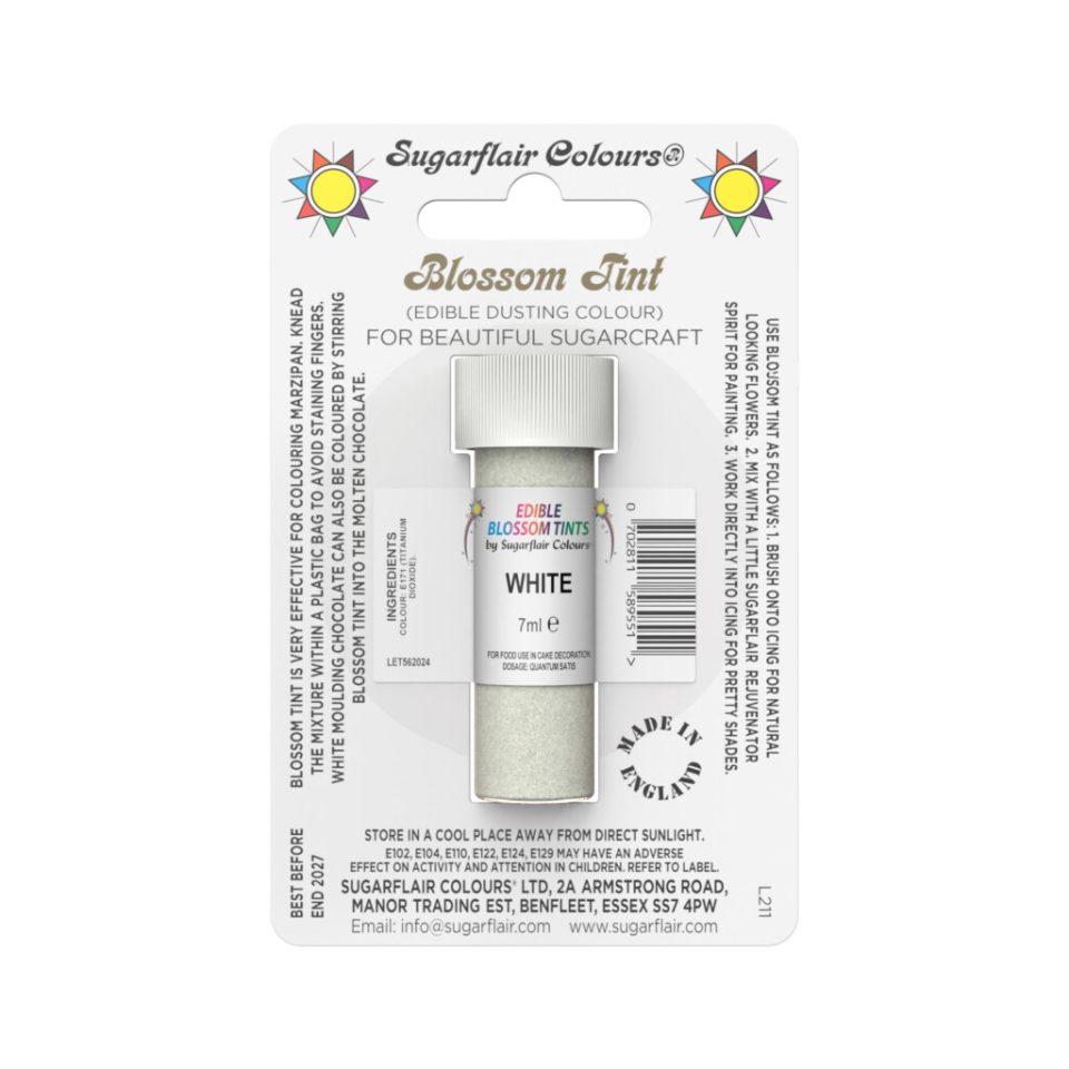 Sugarflair kleurpoeder White 7 ml