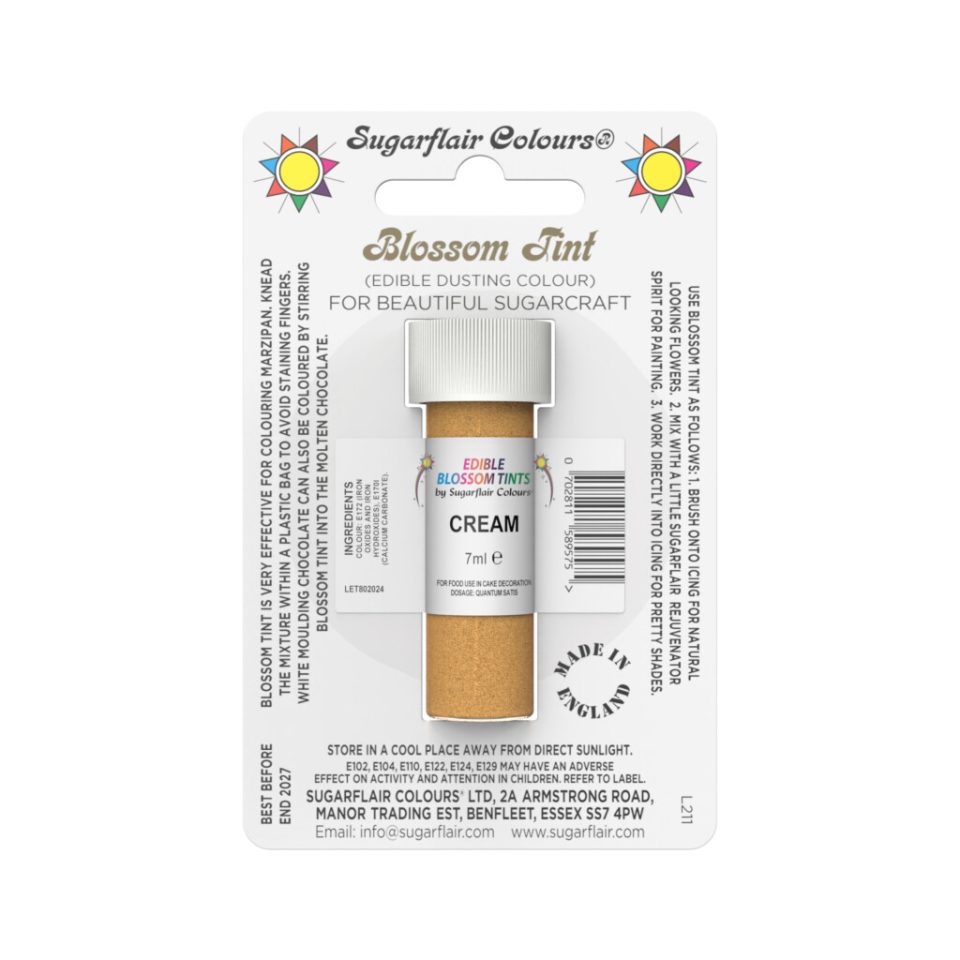 Sugarflair kleurpoeder Cream 7 ml