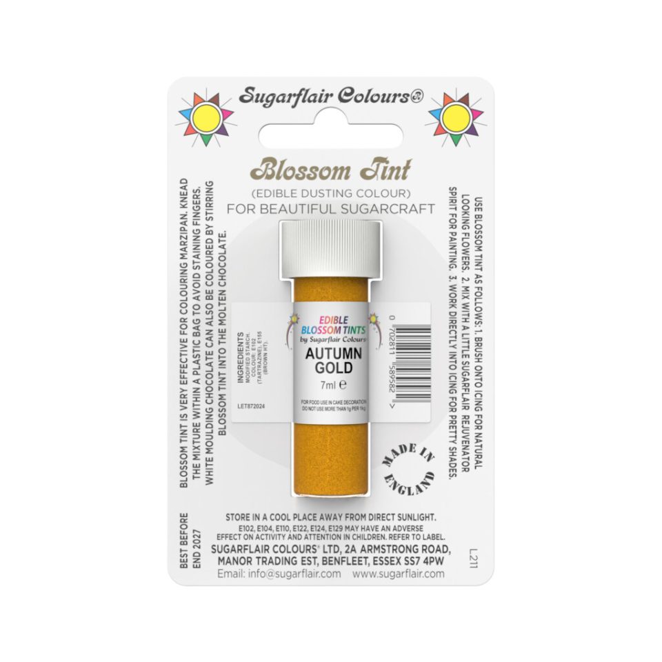 Sugarflair kleurpoeder Autumn Gold 7 ml