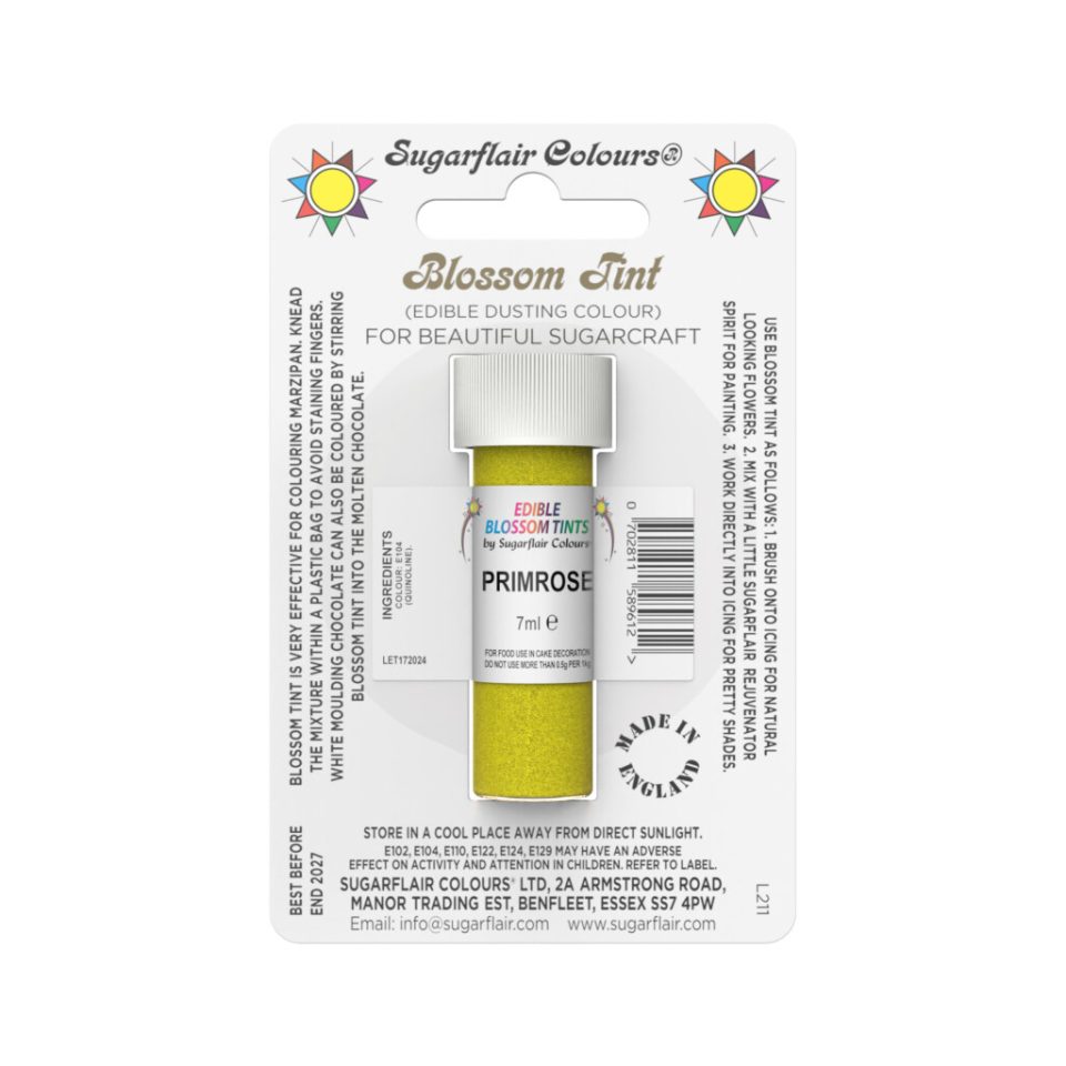 Sugarflair kleurpoeder Primrose 7 ml