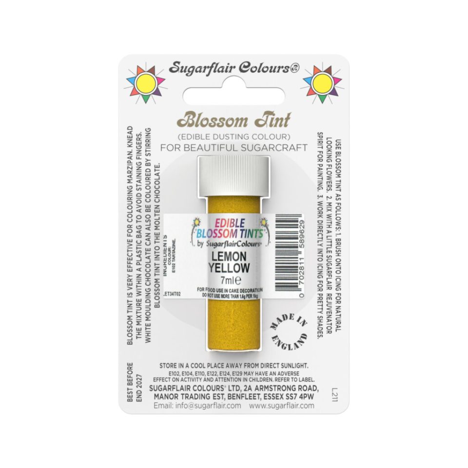 Sugarflair kleurpoeder Lemon Yellow 7 ml