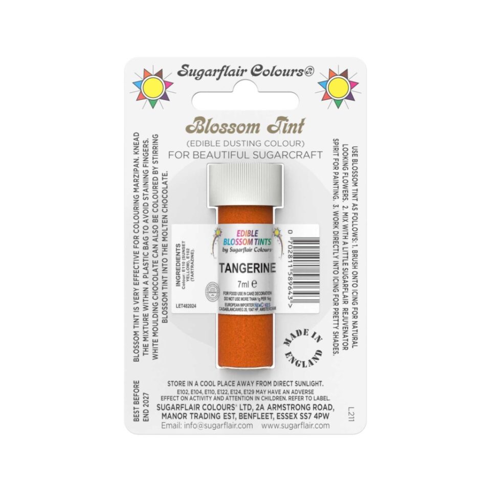 Sugarflair kleurpoeder Tangerine 7 ml