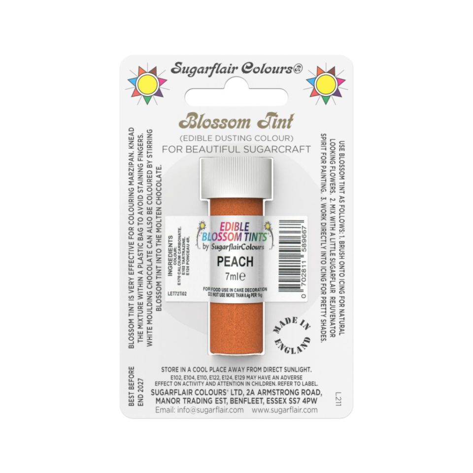 Sugarflair kleurpoeder Peach 7 ml