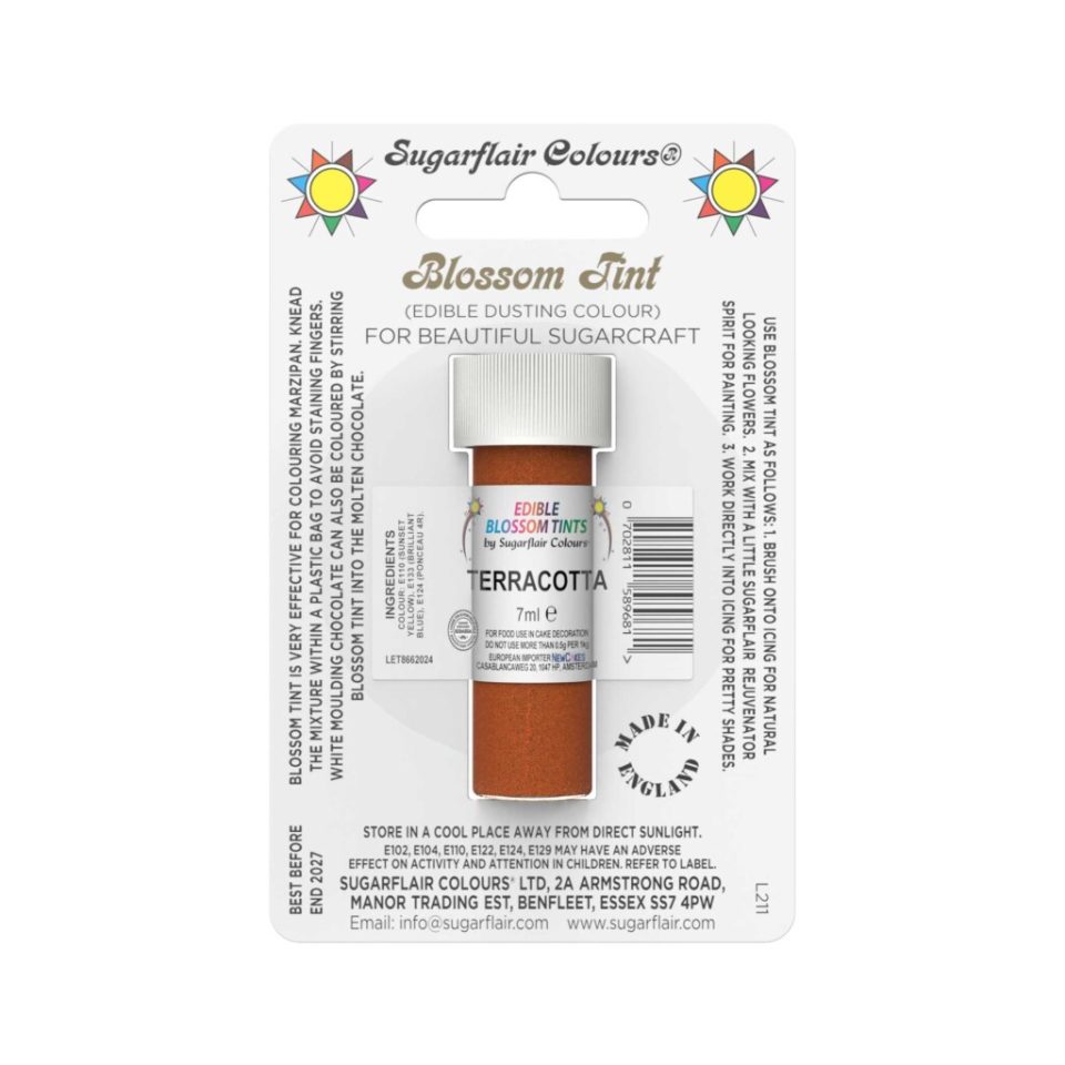 Sugarflair kleurpoeder Terracotta 7 ml