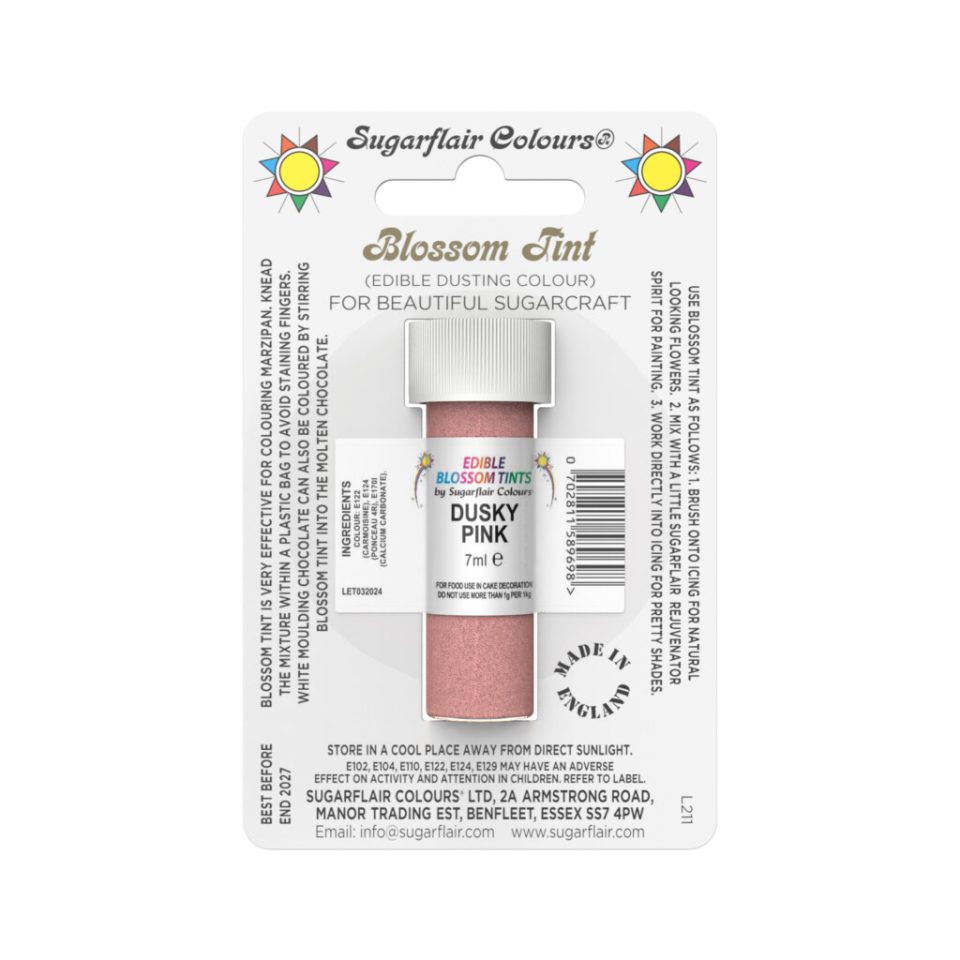 Sugarflair kleurpoeder Dusky Pink 7 ml