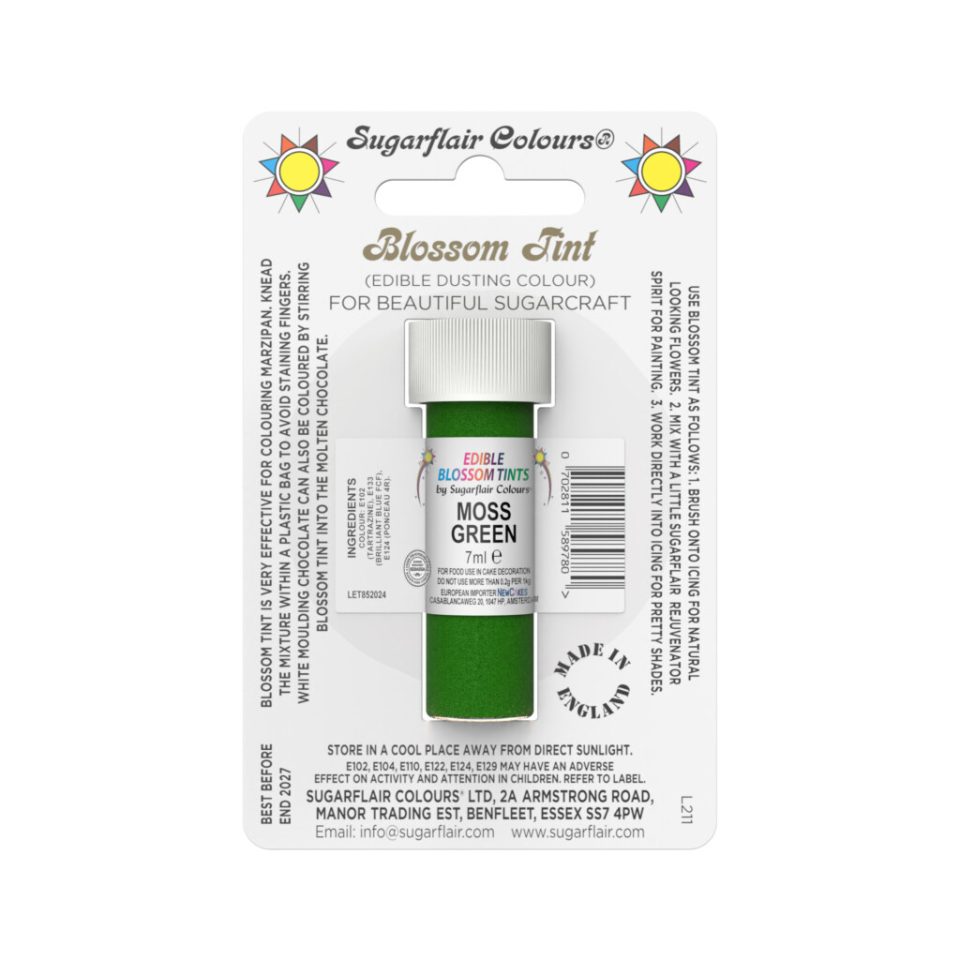 Sugarflair kleurpoeder Moss Green 7 ml
