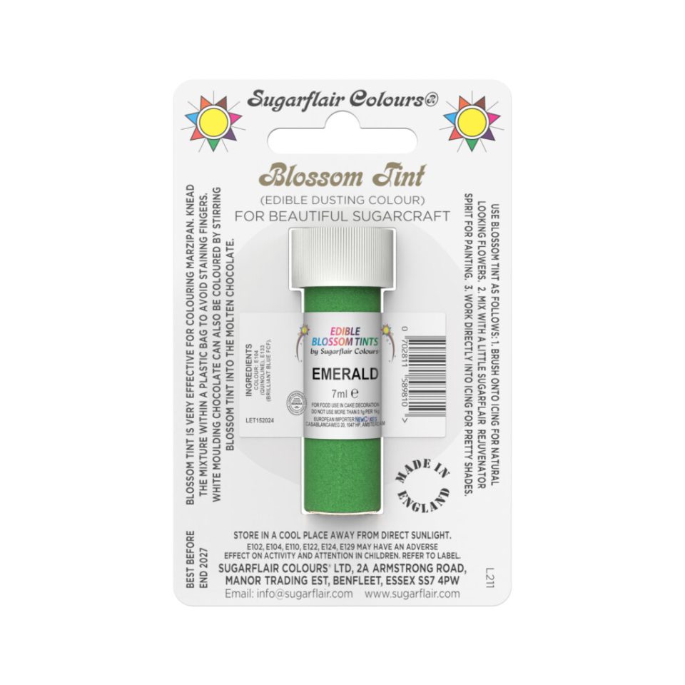 Sugarflair kleurpoeder Emerald 7 ml