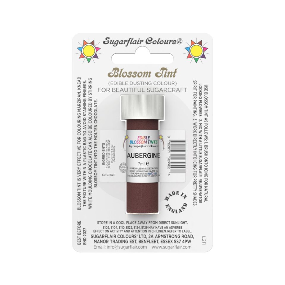 Sugarflair kleurpoeder Aubergine 7 ml