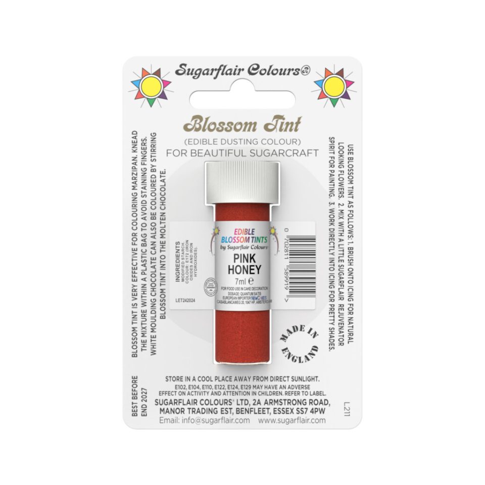 Sugarflair kleurpoeder Pink Honey 7 ml
