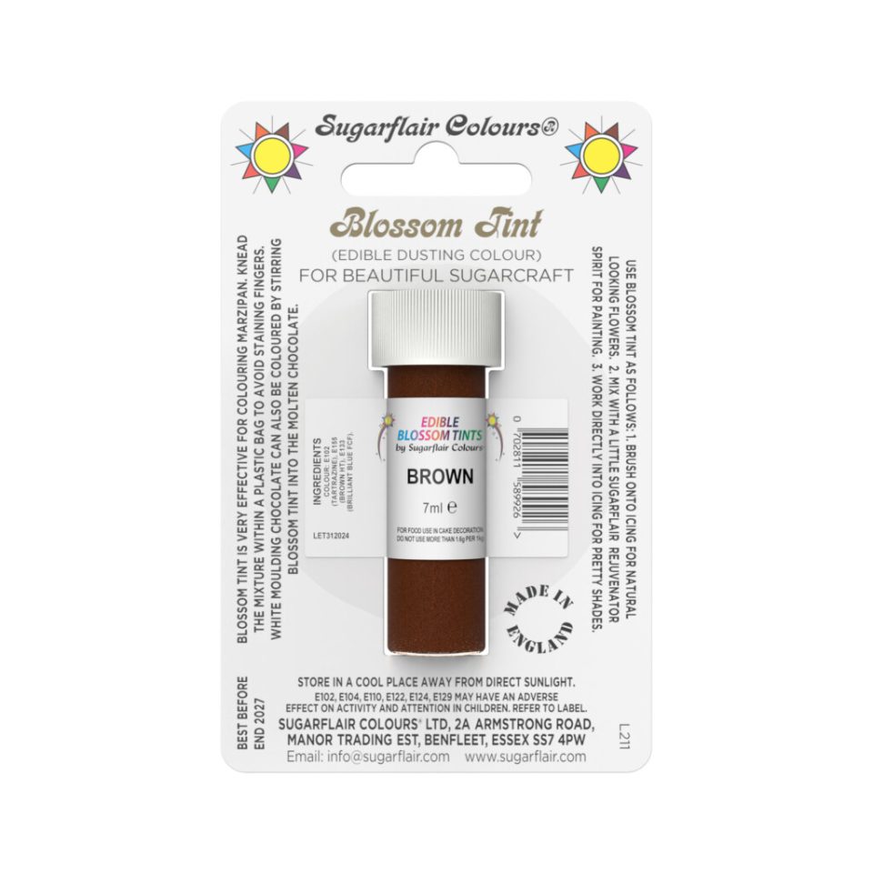 Sugarflair kleurpoeder Brown 7 ml