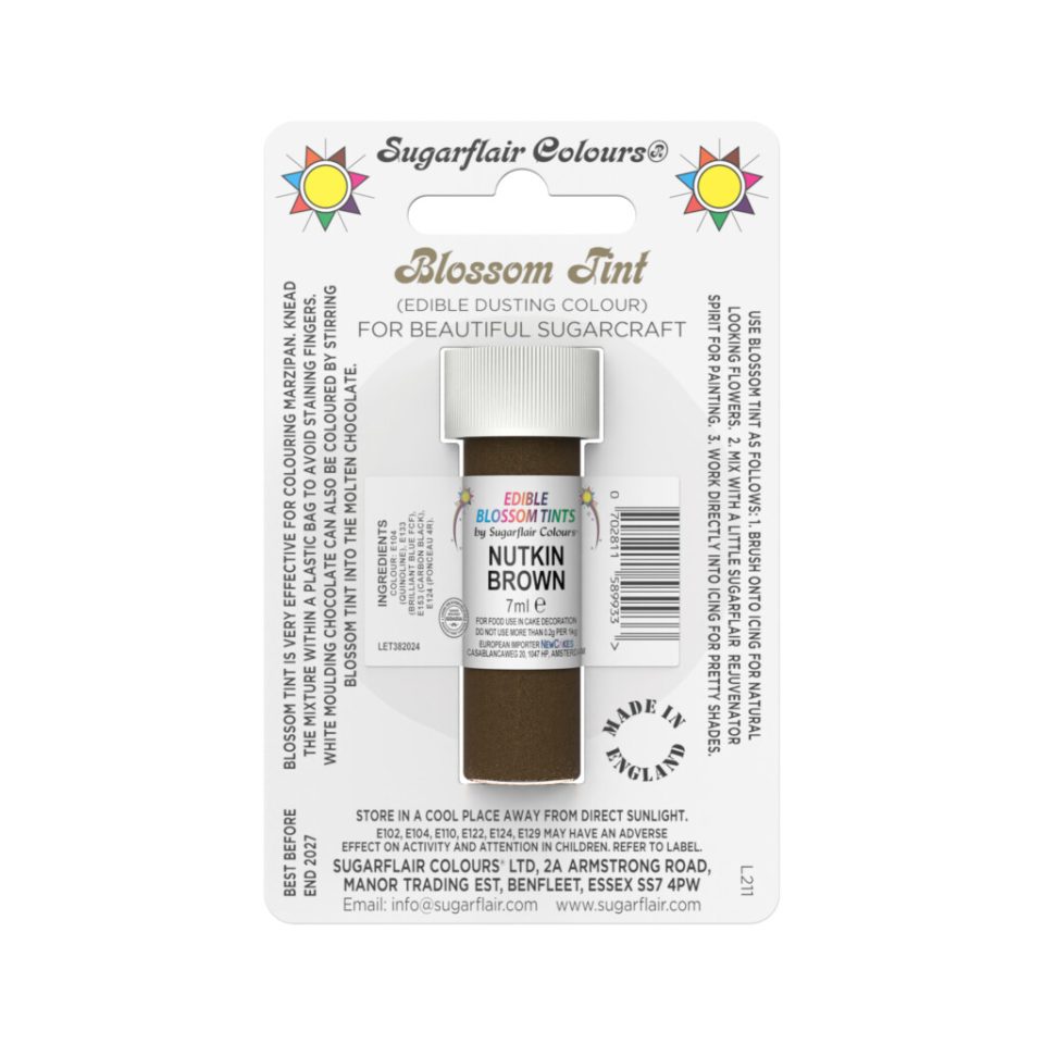 Sugarflair kleurpoeder Nutkin Brown 7 ml