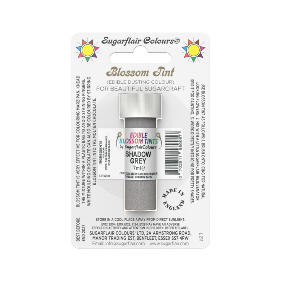 Sugarflair kleurpoeder Shadow Grey 7 ml