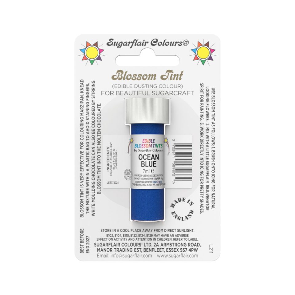 Sugarflair kleurpoeder Ocean Blue 7 ml
