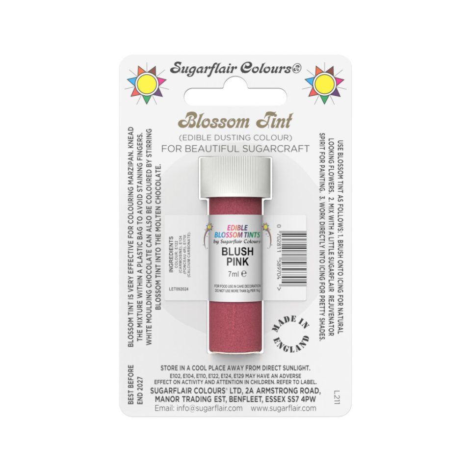 Sugarflair kleurpoeder Blush Pink 7 ml