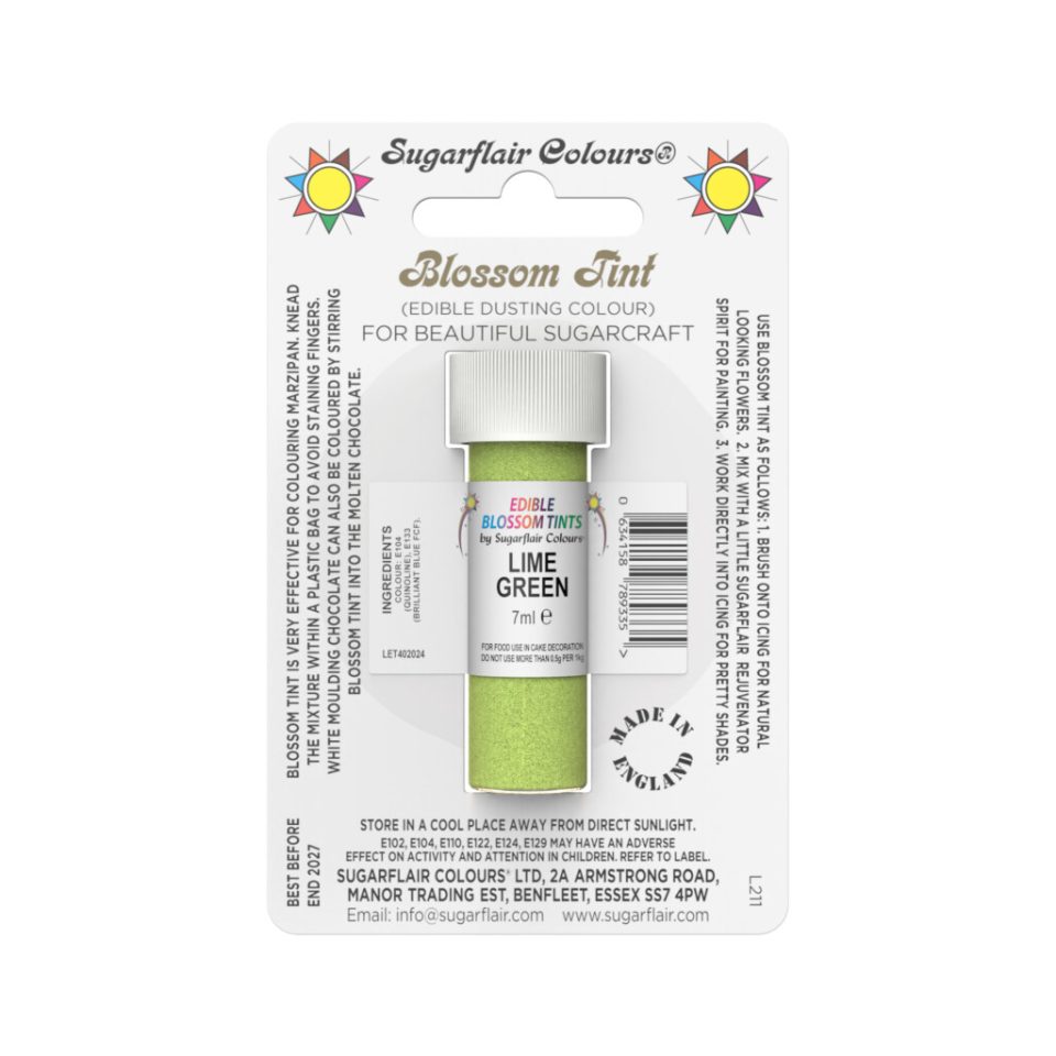 Sugarflair kleurpoeder Lime Green 7 ml