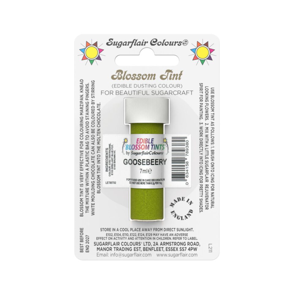 Sugarflair kleurpoeder Gooseberry 7 ml