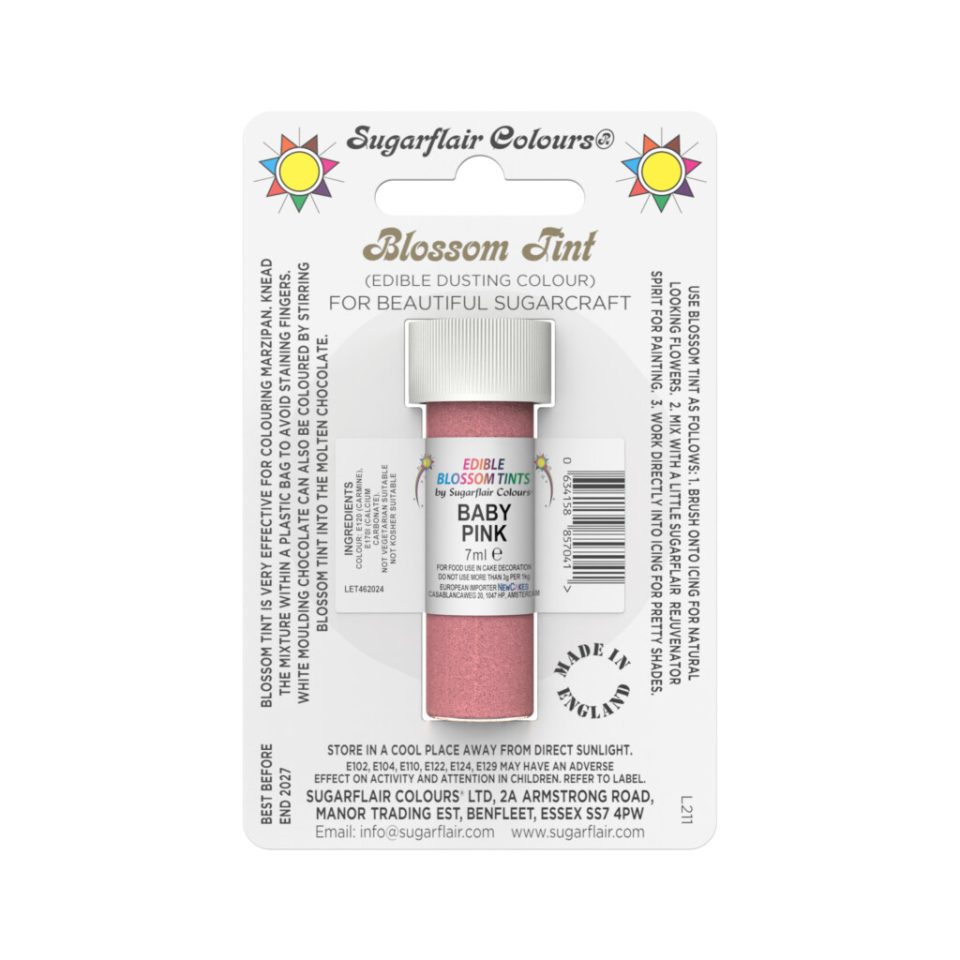 Sugarflair kleurpoeder Baby Pink 7 ml