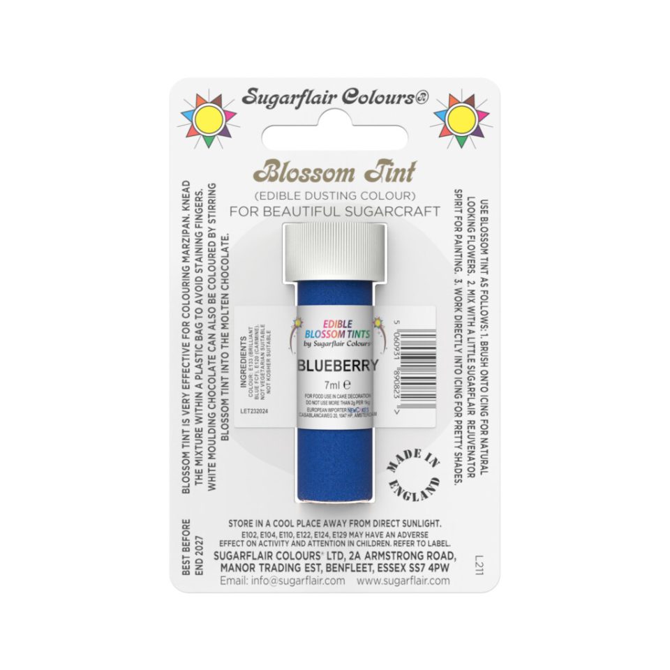 Sugarflair kleurpoeder Blueberry 7 ml
